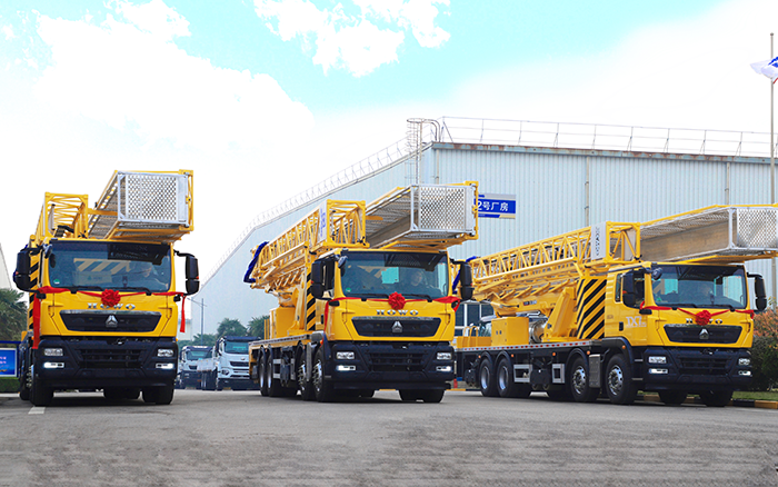 實(shí)用為王，破解路橋檢測(cè)難題！ 徐工橋梁檢測(cè)車批量啟程西部